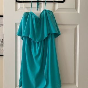Teal wrap dress